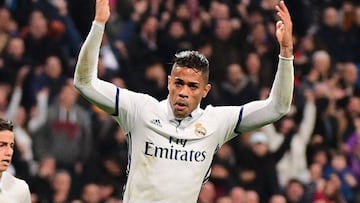 Mariano celebra un gol.