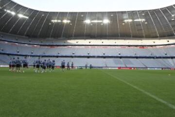 Entrenamiento del Real Madrid en el Allianz Arena en imágenes