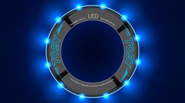 Dale un giro al juego de frisbee con este aro volador LED de colores