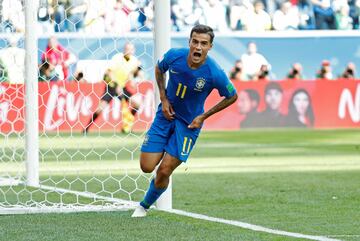 Brasil 1-0 Costa Rica | Centro de Marcelo, cabezazo de Firmino, la tocó Gabriel Jesús y Coutinho metió el primero de Brasil.