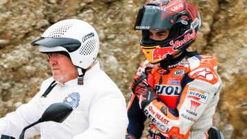 Marc M&aacute;rquez, tras su ca&iacute;da en el test de Jerez.