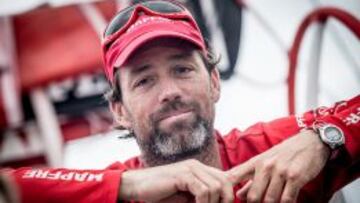 Iker Martínez a su llegada a Itajaí con el 'Mapfre', segundo en la quinta etapa de la Volvo Ocean Race.