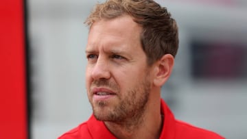 FILED - 11 July 2019, England, Towcester: German Formula One driver Sebastian Vettel, driving then for Scuderia Ferrari, is seen in the pits during the Grand Prix of Britain at the Silverstone Circuit. Four-time Formula One world champion Vettel has joine
