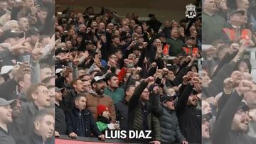 Cantos que erizan la piel: hinchas de Liverpool a Luis Díaz