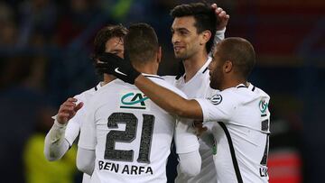 Javier Pastore celebrando uno de goles ante el Avranches.