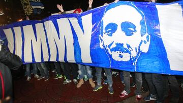 Concentraci&oacute;n de Riazor Blues tras la muerte de Jimmy. 