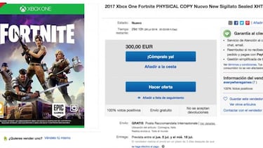 Venden copias físicas de Fortnite desde 100 a 450 dólares