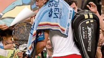 <b>MADRUGADA EN N. Y. </b>Eran las 02:15 de la madrugada en Nueva York: y así se veía Rafael Nadal.