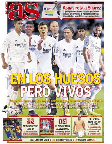 "En los huesos pero vivos"... las portadas deportivas de hoy