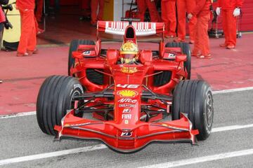 Rossi probó el Ferrari en Mugello en noviembre de 2008.