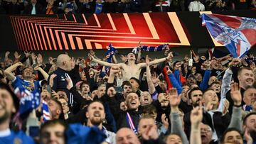 Aficionados del Rangers, en la semifinal.