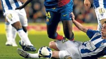 <b>UN PALO. </b>Nacho para la carrera de Touré con una entrada en el partido del domingo.