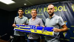 24/07/2019 CADIZ CF PRESENTACION DE YANN BODIGER Y DE JUAN CALA CON OSCAR ARIAS