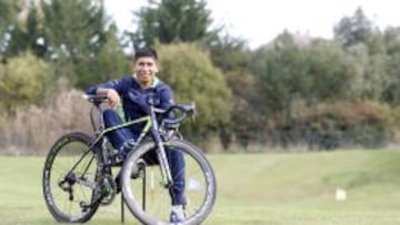 Nairo Quintana posa para AS en el hotel Castillo de Gorraiz.