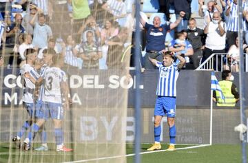 Brandon celebra el 1-0.