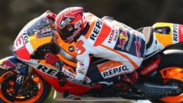 Márquez manda en el warm up y Jorge Lorenzo controla a Rossi