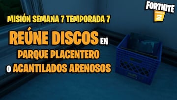 &iquest;D&oacute;nde est&aacute;n los discos en Parque Placentero y Acantilados Arenosos en Fortnite?