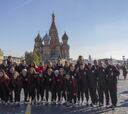 Moscú, ayer a los pies de las jugadoras del Atlético Féminas