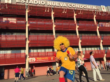 La afición no le falla a la Selección y se da cita para alentar el amistoso contra España.