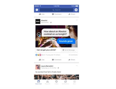 Facebook Messenger meterá también publicidad en las conversaciones