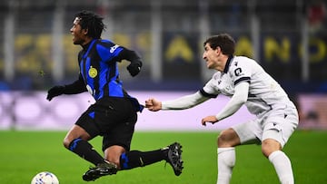 Juan Guillermo Cuadrado en un partido del Inter de Milán.