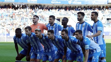 Alineación del Málaga contra el Burgos.