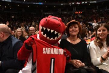 Susan Sarandon en el Toronto Raptors-Boston Celtics.