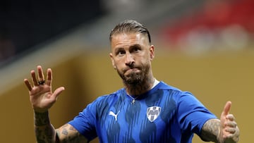 ATLANTA, GEORGIA - JULY 01: Sergio Ramos #93 of CF Monterrey warms up prior to the FIFA Club World Cup 2025 round of 16 match between Borussia Dortmund and CF Monterrey at Mercedes-Benz Stadium on July 01, 2025 in Atlanta, Georgia. Alex Grimm/Getty Images/AFP (Photo by ALEX GRIMM / GETTY IMAGES NORTH AMERICA / Getty Images via AFP)