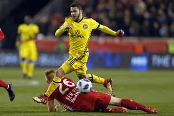 Milton Valenzuela fue una de las principales herramientas de ataque de Columbus. Lució por la banda izquierda y causó peligro en el área rival.