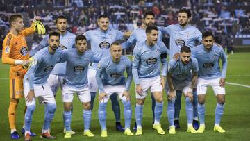 Formación inicial del Celta en el partido disputado contra el Athletic de Bilbao en Balaídos correspondiente a la 18ª jornada de LaLiga.
