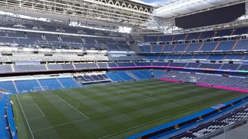 Panorámica del Santiago Bernabéu el jueves 31 de agosto por la tarde, a 48 horas del partido contra el Getafe.