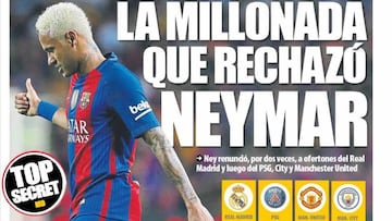 Neymar rechazó una oferta astronómica del Real Madrid