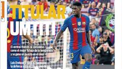 Portada del Diario Sport del día 31 de octubre de 2016.