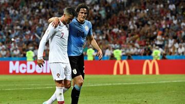 Cavani despide a Cristiano