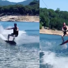 Pablo Motos inicia sus vacaciones en modo extremo con el wakeboard