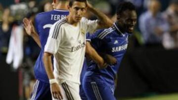 Di María durante el partido con el Chelsea el 8 de agosto.