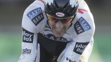 <strong>UN AVIÓN.</strong> Cancellara cumplió los pronósticos y es el primer líder de la Vuelta.