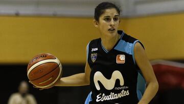 Laura Velasco, durante el partido entre el Movistar Estudiantes y el Girona.