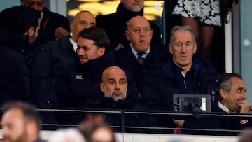 LONDON (United Kingdom), 14/03/2026.- Manchester City manager Pep Guardiola arrives for the English Premier League match of West Ham United against Manchester City, in London, Britain, 14 March 2026. (Reino Unido, Londres) EFE/EPA/TOLGA AKMEN EDITORIAL USE ONLY. No use with unauthorized audio, video, data, fixture lists, club/league logos, 'live' services or NFTs. Online in-match use limited to 120 images, no video emulation. No use in betting, games or single club/league/player publications.