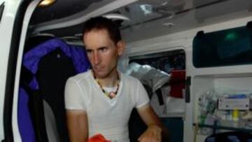 <b>AL HOSPITAL. </b>El navarro Juanjo Oroz tiene dañada la muñeca.