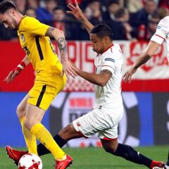 Sevilla 3 (5-2) 1 Atlético: Copa del Rey, cuartos de final