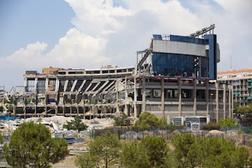 Así avanzan las obras de demolición del estadio Vicente Calderón. 