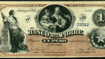 Así es el billete de $1 del Banco del Pobre de Chile y que hoy se puede vender en $360.000 pesos: cuántos hay