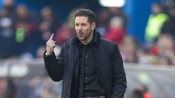 Simeone, durante un partido.