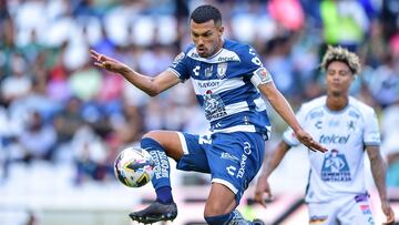 Gustavo Cabral of Pachuca during the 2nd round match between Leon and Pachuca as part of the Liga BBVA MX, Torneo Apertura 2024 at Nou Camp - Leon- Stadium on July 13, 2024 in Leon, Guanajuato, Mexico.