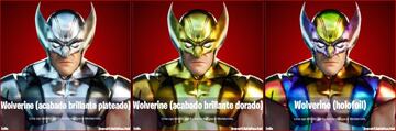 Skins de plata, oro y holofoil de Wolverine