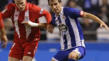 Pedro Mosquera, en un partido contra el Sevilla.