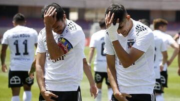 Futbol, Deportes La Serena vs Colo Colo.
 Fecha 27, campeonato Nacional 2021.
 El jugador de Colo Colo Pablo Solari celebra su gol contra Deportes La Serena durante el partido de primera division disputado en el estadio La Portada de La Serena, Chile.
 20