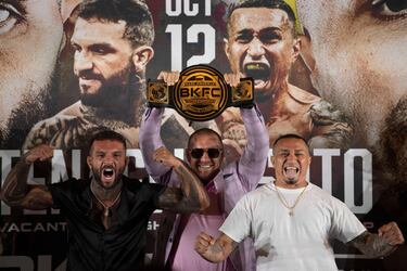 Conor Mcgregor, protagonista de la rueda prensa en el Hotel Hard Rock, presentando la velada de Bare Knuckle Fighting Championship (BKFC) entre Franco Tenaglia y Tony Soto.