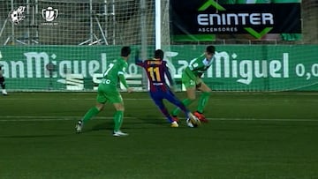 El golazo de Dembélé que evitó la vergüenza del Barça